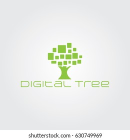 Creative logo design for technology company and Unique symbol with electric tree.