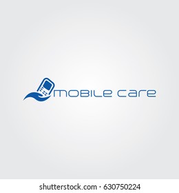 Creative logo design for technology company and Unique symbol with mobile and hand.