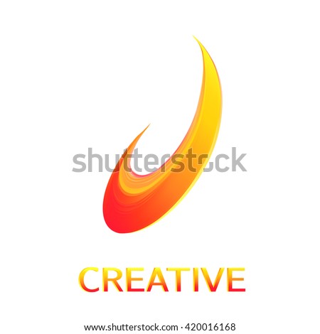 Creative logo design template. It can be used as a logo for the business, such as web, radio, and others.