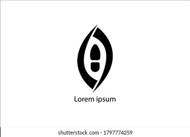 Creative logo design that combined letter A and shoes symbol through negative space. suitable for shoes shop brand.
