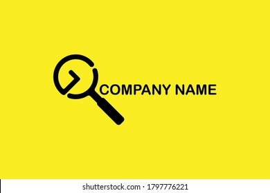 Creative logo design that combined letter GY and magnifying glass symbol. suitable for corporate brands, search navigation, marketing photography