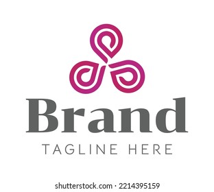 Creative logo design with three graphic elements. Usable for market development, bank, growth group of three logotype ideas. Abstract logo for Branding, Business, Technology, Bank, Finance, Investment