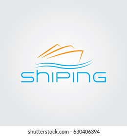 Creative logo design for transport and Unique symbol with ship.