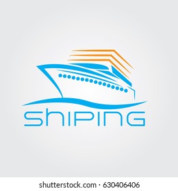 Creative logo design for transport and Unique symbol with ship.