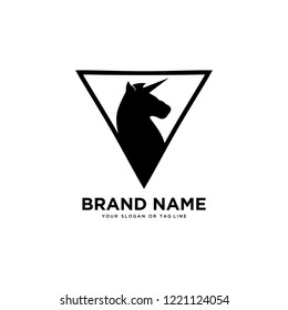 creative logo design unicorn vector template