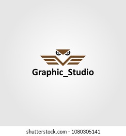 Creative logo design and Unique icon of OWL.