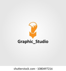 Creative logo design and Unique icon of fox.