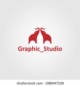 Creative logo design and Unique icon of elephant.