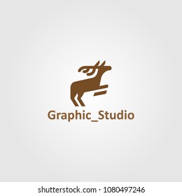 Creative logo design and Unique icon of Deer.