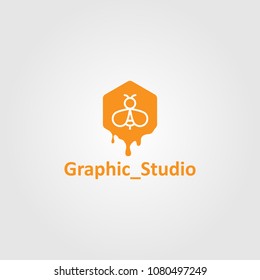 Creative logo design and Unique icon of Bee.