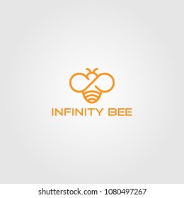 Creative logo design and Unique icon of Infinity Bee.