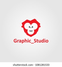 Creative logo design and Unique Icon of monkey.