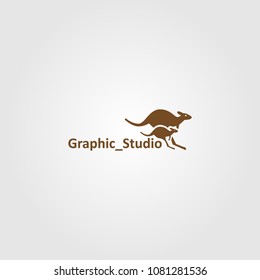 Creative logo design and Unique Icon of kangaroo.