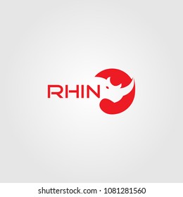 Creative logo design and Unique mascot of Rhino.