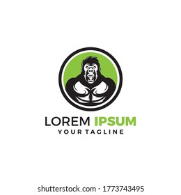 Creative logo design and Unique mascot of Gorilla.