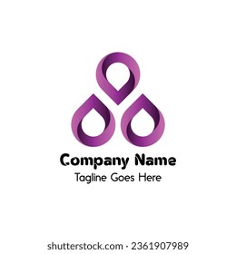 diseño de logotipo creativo diseño único color púrpura logotipo vectorial, concepto de logotipo, empresa y empresa