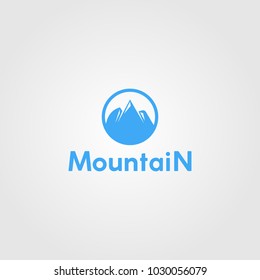 Creative logo design and Unique symbol with mountains.