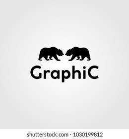 Creative logo design and Unique symbol with bear.