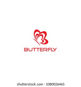 Creative logo design and Unique symbol of butterfly mascot.