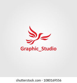 Creative logo design and Unique symbol of phoenix.