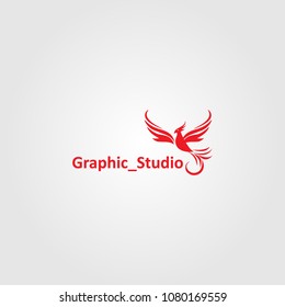 Creative logo design and Unique symbol of phoenix.