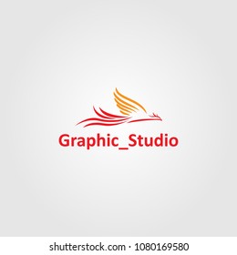 Creative logo design and Unique symbol of phoenix.