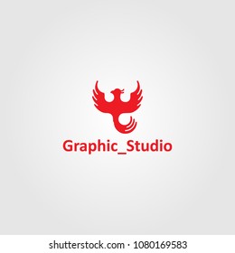 Creative logo design and Unique symbol of phoenix.