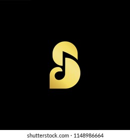 Creative logo design and Unique symbol with music note S.