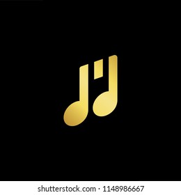 Creative logo design and Unique symbol with music note M.