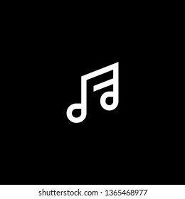 Creative logo design and Unique symbol with music note F.