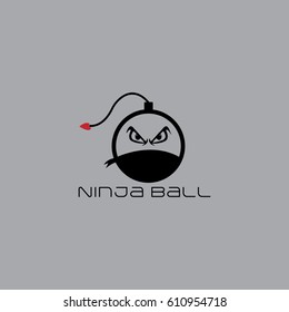 Creative logo design and Unique symbol with ninja bomb.