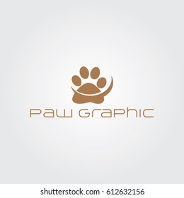 Creative logo design  and Unique symbol with paw.