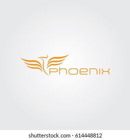 Creative logo design and Unique symbol with phoenix .