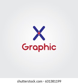 Creative logo design and Unique symbol with letter x.