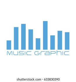 Creative logo design and Unique symbol with music volume chart.