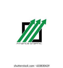 Creative logo design and Unique symbol with finance chart.