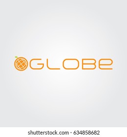 Creative logo design and Unique symbol with orange and globe.