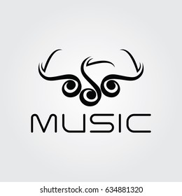 Creative logo design and Unique symbol with music.