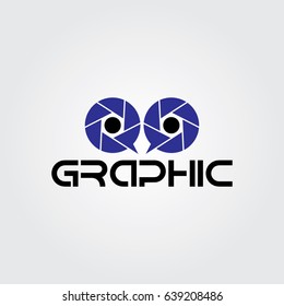 Creative logo design and Unique symbol with lens eyes.