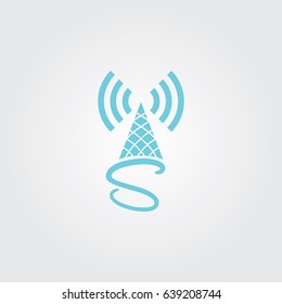 Creative logo design and Unique symbol with wifi tower.
