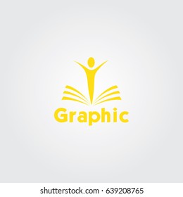 Creative logo design and Unique symbol with book.