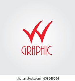 Creative logo design and Unique symbol with letter w.