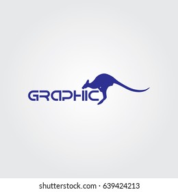 Creative logo design and Unique symbol with kangaroo.