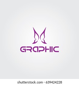 Creative logo design and Unique symbol with butterfly.