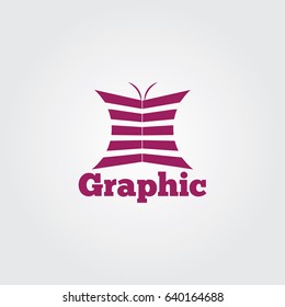 Creative logo design and Unique symbol with butterfly.