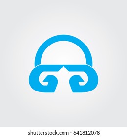 Creative logo design and Unique symbol with double g.