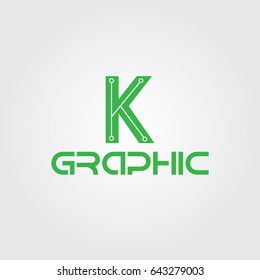 Creative logo design and Unique symbol with letter k.