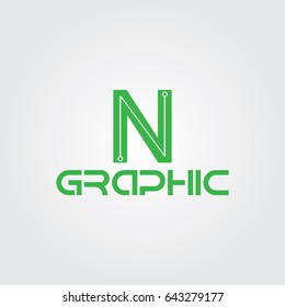 Creative logo design and Unique symbol with letter n.