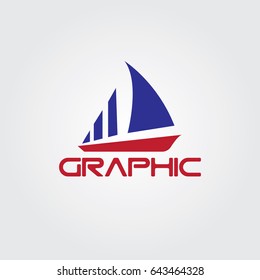 Creative logo design and Unique symbol with boat.