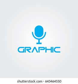 Creative logo design and Unique symbol with mic.